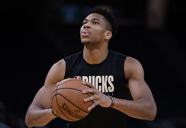 Giannis is one of five Bucks players averaging in double digits.