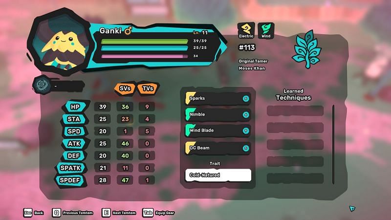Stamina (STA) can be found in your Temtem&#039;s stats indicated by the blue bar below HP