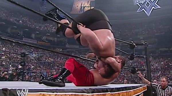Chris Benoit eliminated Big Show to win the match.