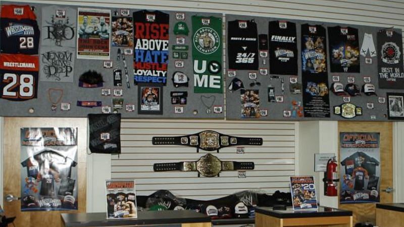 Merchandise is available at all WWE shows