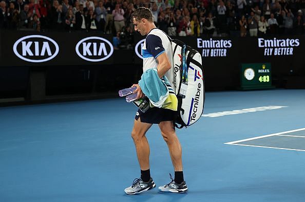 John Millman lost to Roger Federer in an epic five-set match