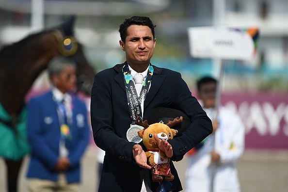 Fouaad Mirza during the awards ceremony at 2018 Asiad