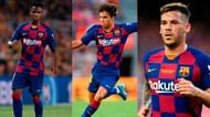 Ansu Fati (left), Riqui Puig (centre), Carles Perez (right) could greatly benefit from Setien's guidance