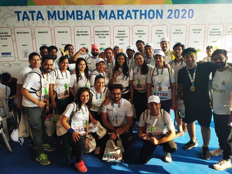 Messe Frankfurt India employees at Tata Mumbai Marathon