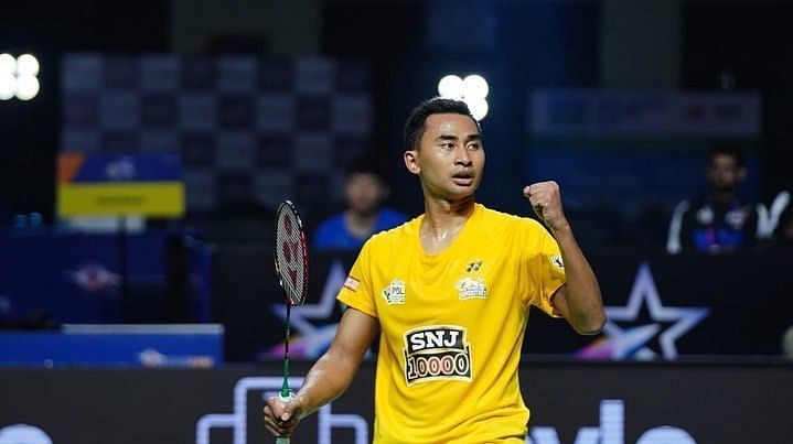 Tommy Sugiarto in action during his match (Image credits - PBL)