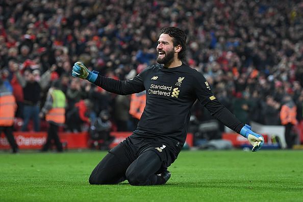 Alisson deservedly takes the number one spot on the list thanks to his brilliant performances