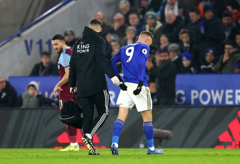 Vardy was substituted in the second half against West Ham with a glute twinge