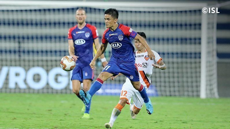 Sunil Chhetri is just one goal behind Roy Krishna in the race for the Golden Boot