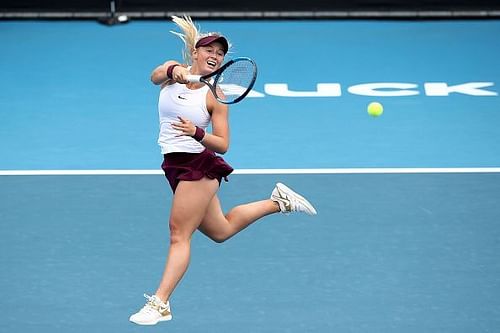 Caroline Wozniacki in action