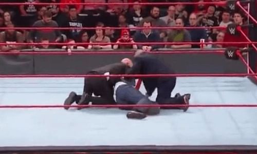 Rick was tackled by security last night on RAW