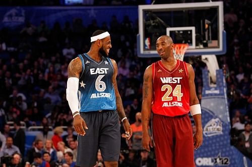 LeBron James and Kobe Bryant faced off in the 2012 NBA All-Star Game