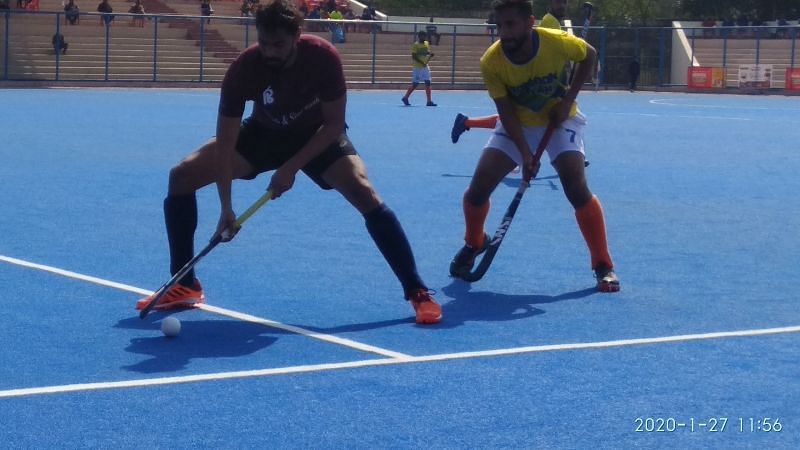 Punjab &amp; Sind Bank vs Hockey Haryana (Image Courtesy: Hockey India)