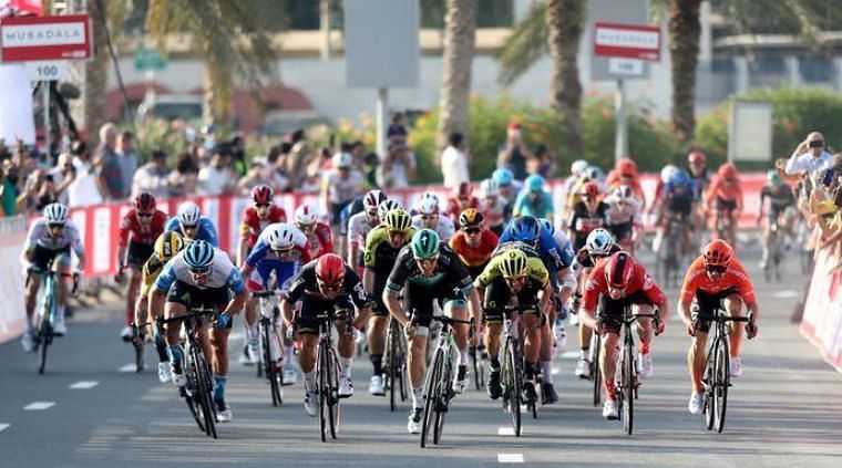 20 teams were in the cycling event with each team consisting of seven riders