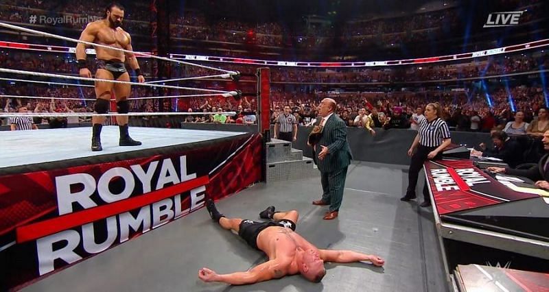 Drew McIntyre also eliminated Brock Lesnar from the men&#039;s Royal Rumble