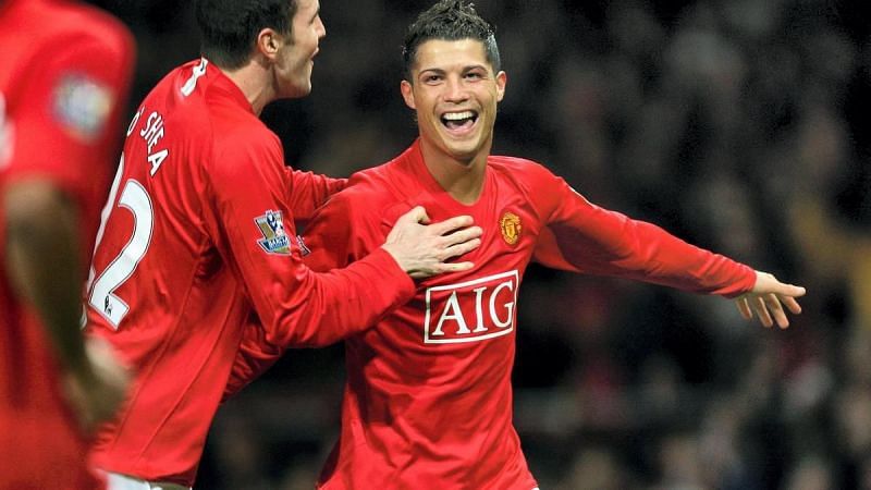 Ronaldo scored his first competitive hat-trick for Manchester United in 2008