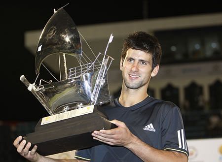 Djokovic lifted his first Dubai title in 2009