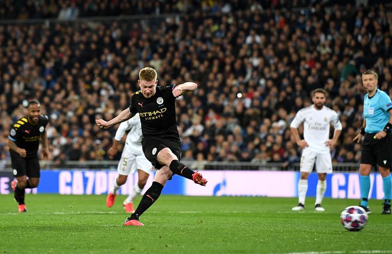 De Bruyne ended Manchester City&#039;s penalty woes after scoring from the spot against Courtois