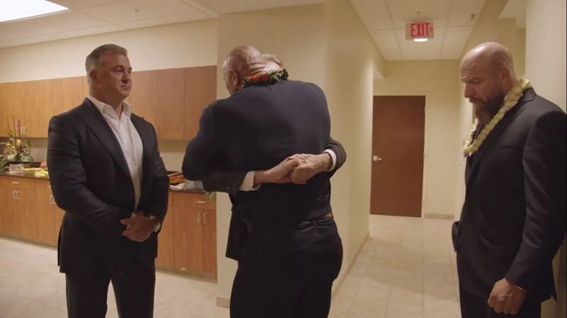 &lt;a href=&#039;https://www.sportskeeda.com/player/vince-mcmahon&#039; target=&#039;_blank&#039; rel=&#039;noopener noreferrer&#039;&gt;Vince McMahon&lt;/a&gt; embracing The Rock