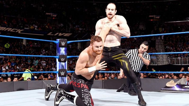 Aiden English feuded with Sami Zayn on SmackDown in 2017