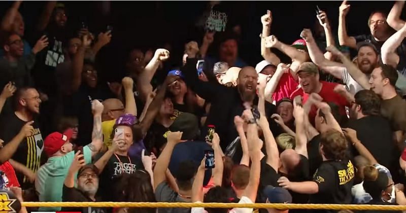 Triple H with the Full Sail fans.