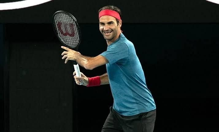 Roger Federer at the 2020 Australian Open