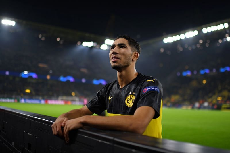 Achraf Hakimi is on loan at Borussia Dortmund from 