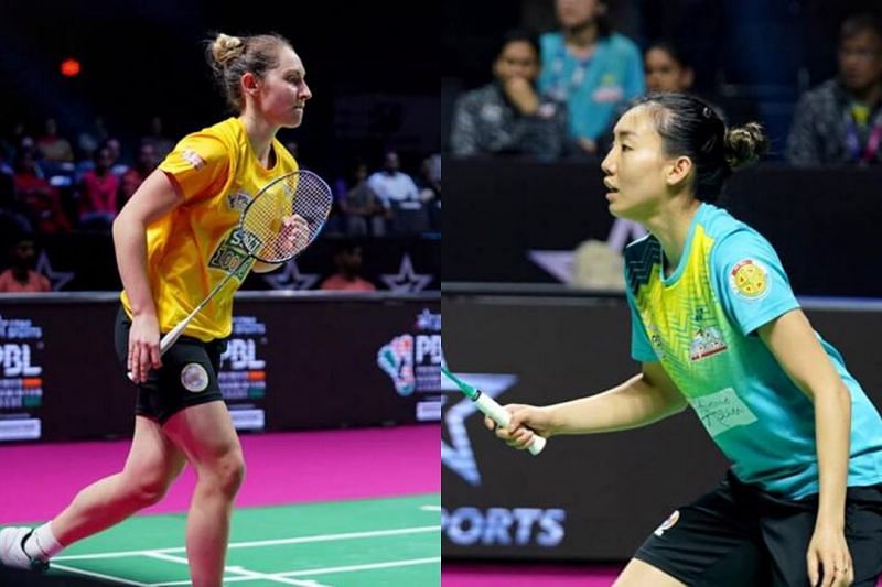 Kirsty Gilmour of Chennai Superstarz (left) and Michelle Li of North Eastern Warriors (Right) (Image Credits - PBL)