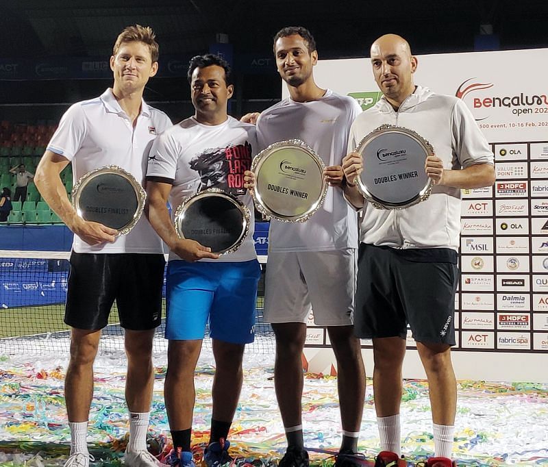 The doubles finalists of the Bengaluru Open 2020