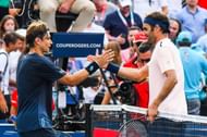 Ferrer (left) lost to Federer for the 17th time at the 2017 Coupe Rogers