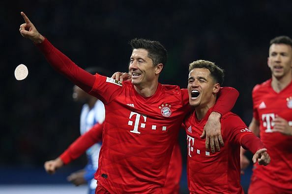 Lewandowski has continued to shine while summer signing Coutinho is still looking for consistency