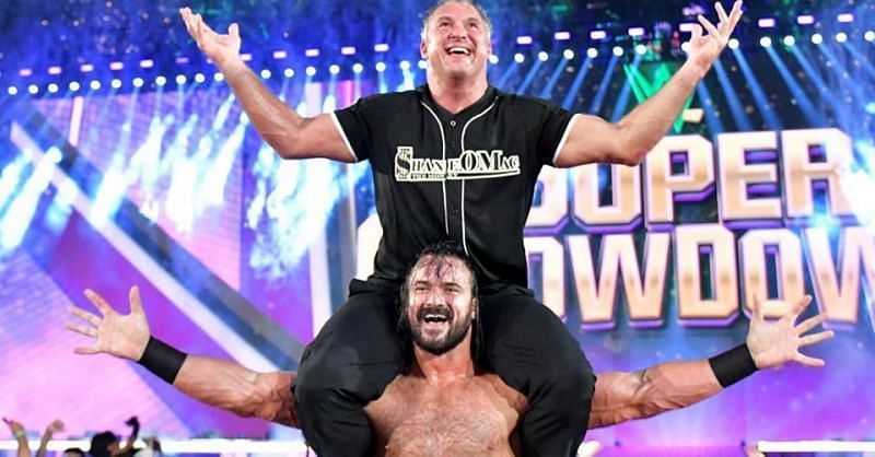 Shane McMahon (top) was backstage at the WWE Royal Rumble 2020 event