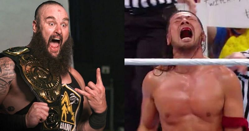 Braun Strowman with the IC title/ Shinsuke Nakamura