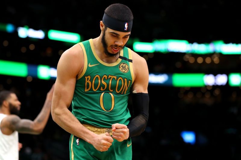 Jayson Tatum in action for the Boston Celtics