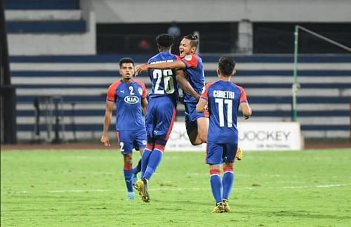 Bengaluru FC players celebrate a goal