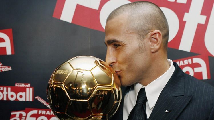 Fabio Cannavaro with the award in 2006