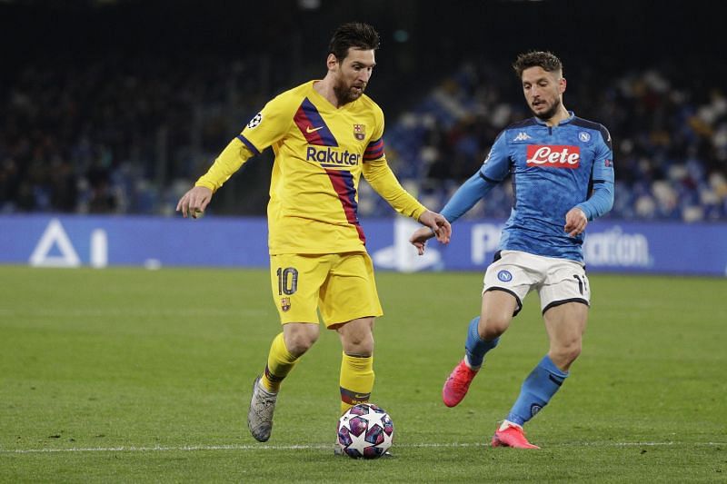 Barcelona draws 1-1 at Napoli in Champions League 1st leg