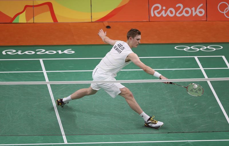 Axelsen had to play a three-game match in first-round