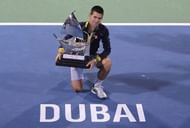 Djokovic celebrates his 4th Dubai title in 2013