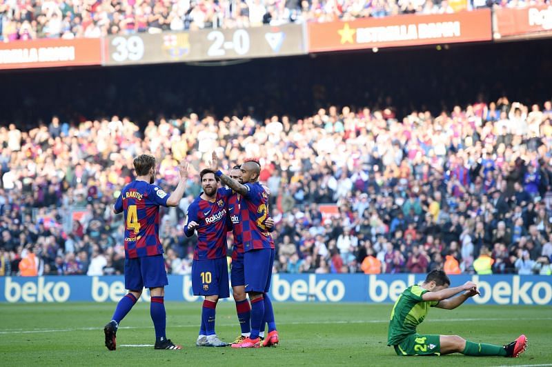 Messi scored four goals agains Eibar
