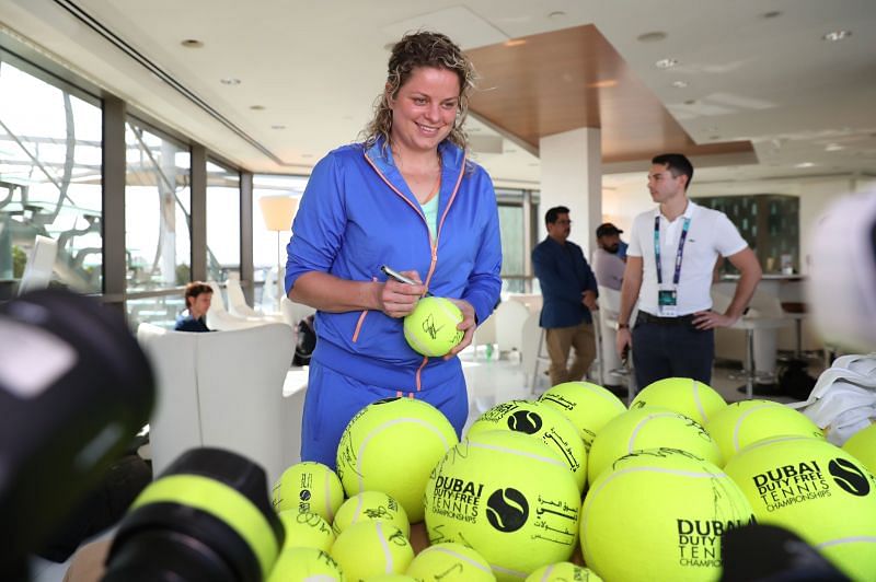 Kim Clijsters at this year&#039;s Dubai Duty Free
