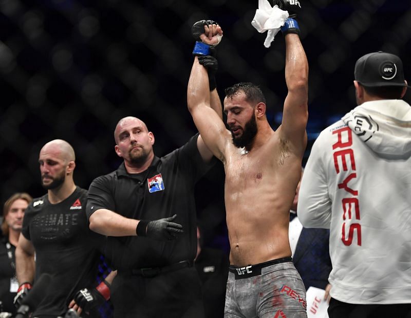 Dominick Reyes (right) following his win over Volkan Oezdemir (Image Courtesy: LowKick MMA)