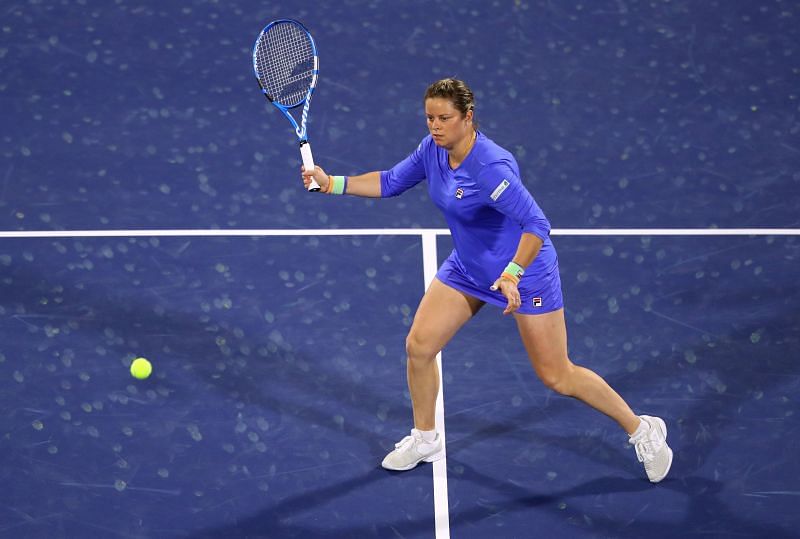 Kim Clijsters competing at the Dubai Duty Free Tennis Championships for the first time