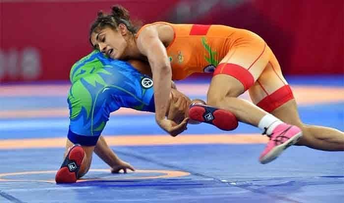 Vinesh Phogat was in action in the Women&#039;s 53 kg weight category