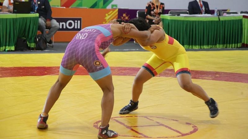 Wrestling action at the Khel o University Games 2020 continues with medal bouts on Day 9