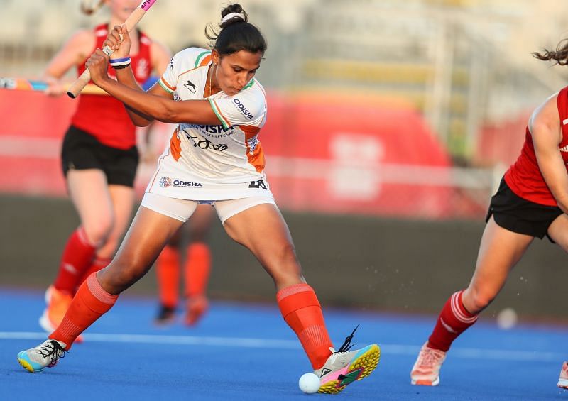 Rani in action against Great Britain