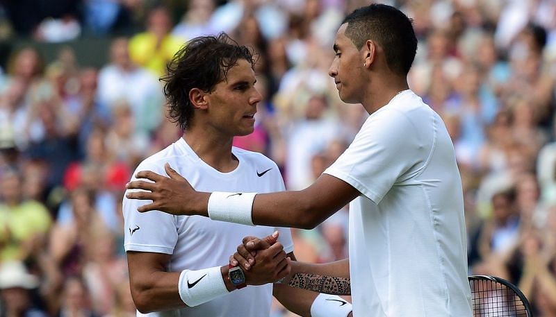 Kyrgios burst on to the tennis scene after defeating Nadal at Wimbledon in 2014