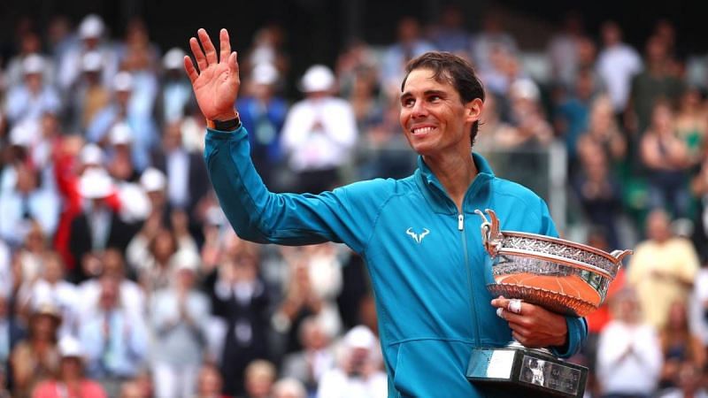 Nadal exults after winning his 17th Grand Slam title at 2018 Roland Garros