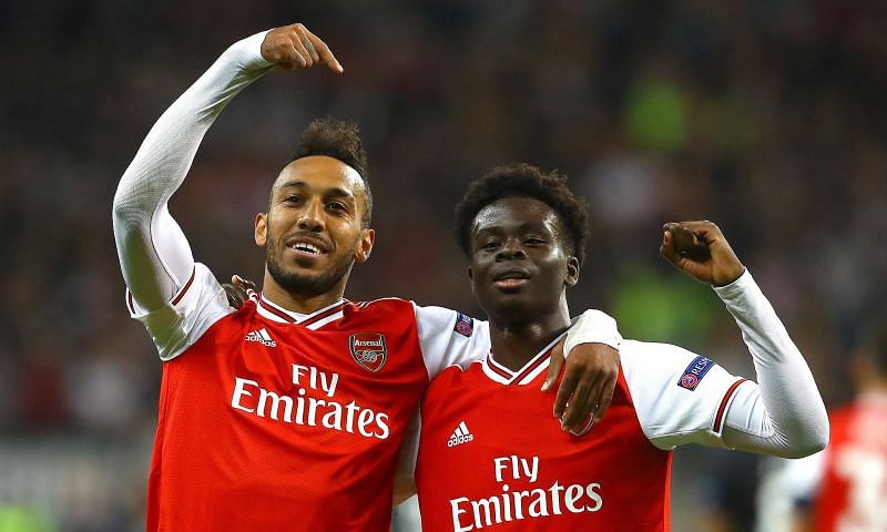 Pierre-Emerick Aubameyang and Bukayo Saka