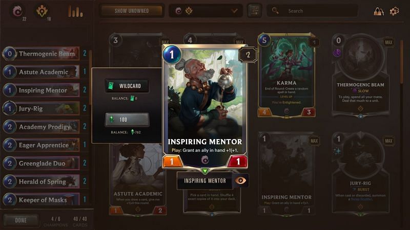 Much of your gameplay will revolve around how you use your mentor cards