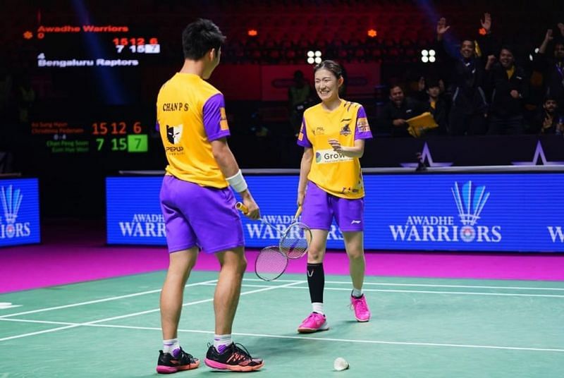 Chan Peng Soon &amp; Eom Hye Won of Bengaluru Raptors (Image Credits - PBL)